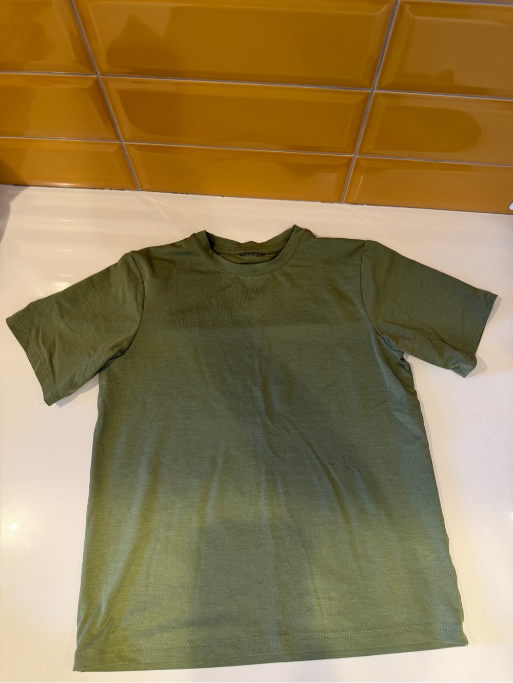 Two REI Sahara Classic Fit Kids Tee shirts - Olive Green and Blue